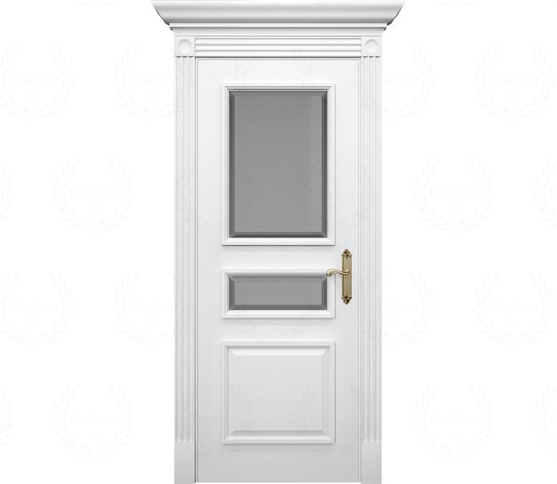 Дверь межкомнатная со стеклом Монца ДО3 с патиной