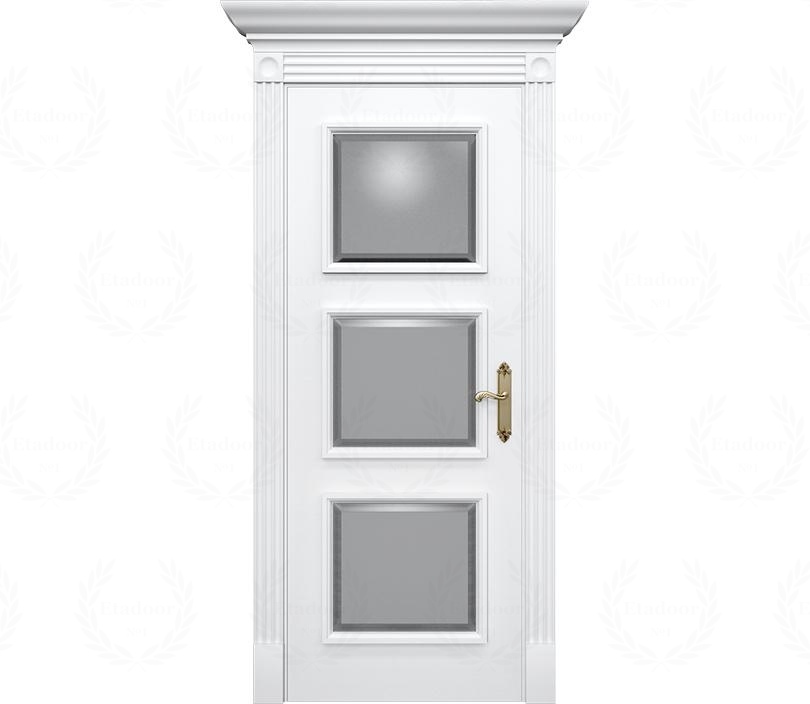 Дверь межкомнатная со стеклом Монца ДО6 с патиной