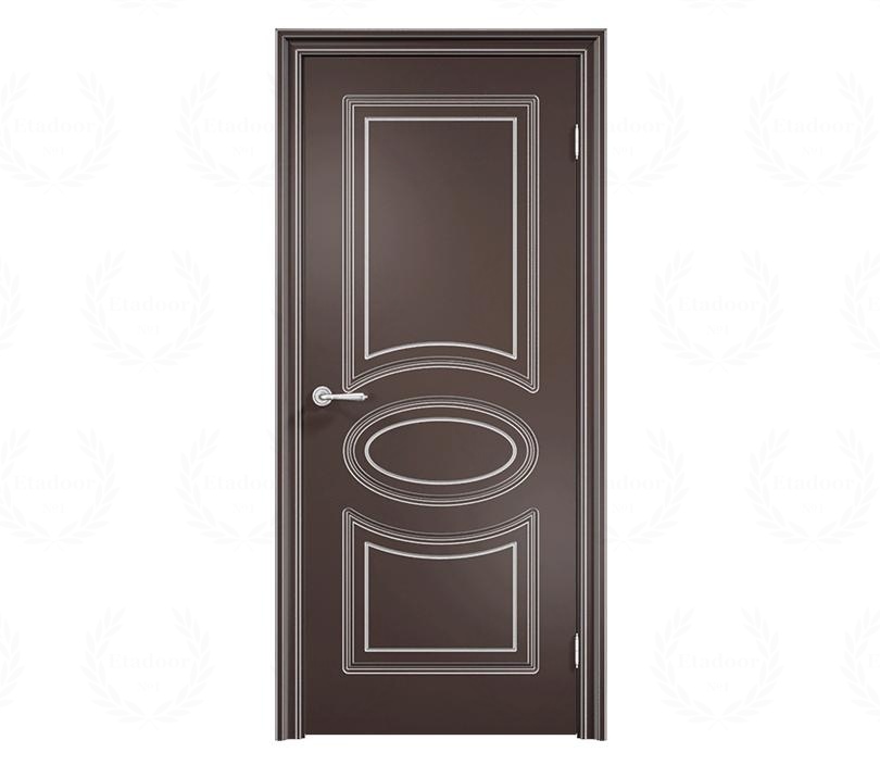 Дверь межкомнатная глухая Милан ДГ15 с патиной коричневая