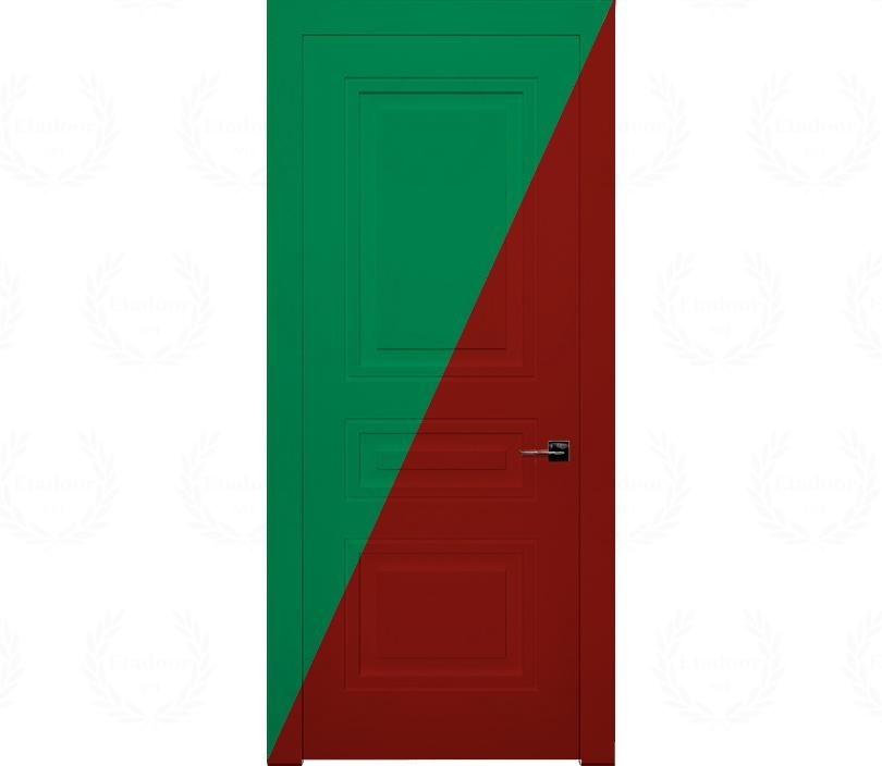 Дверь межкомнатная глухая двухцветная в эмали Гранада ДГ3