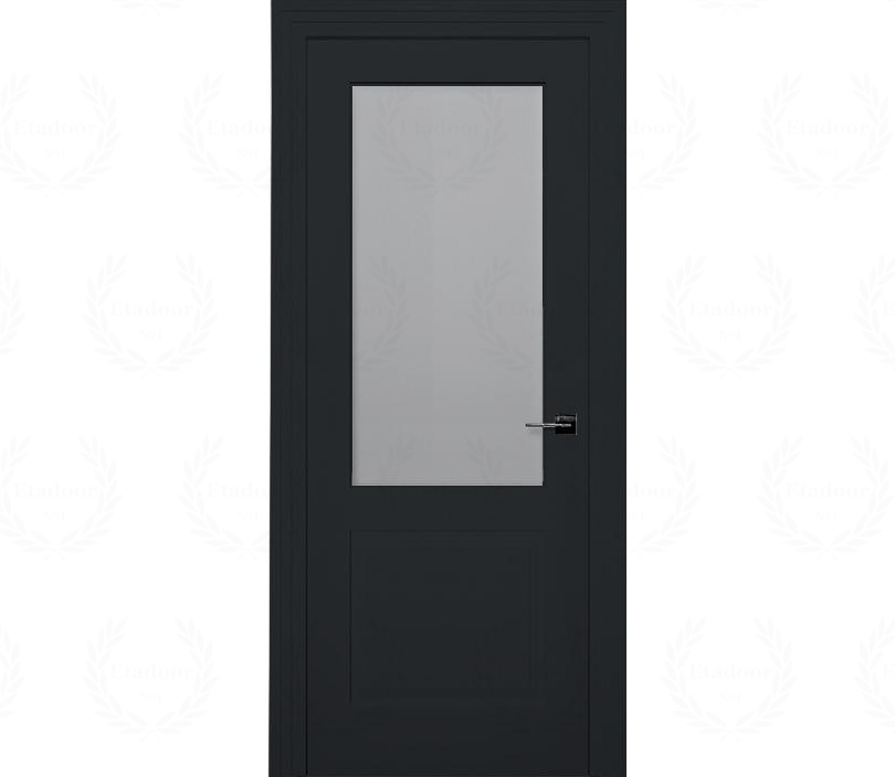 Дверь межкомнатная со стеклом Римини ДО2 черная