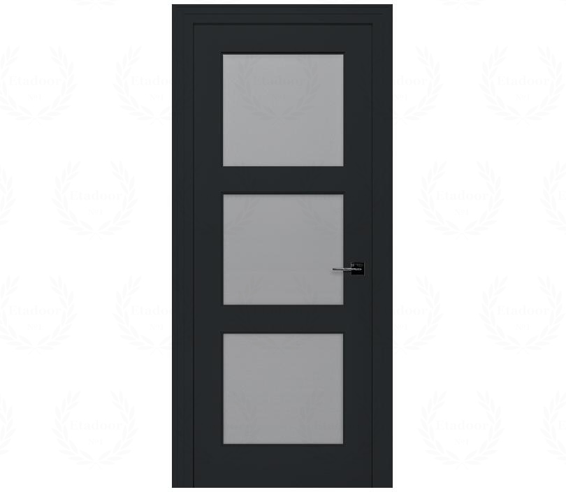 Дверь межкомнатная со стеклом Римини ДО6 черная