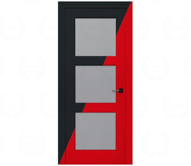 Дверь межкомнатная со стеклом Римини ДО6 черная