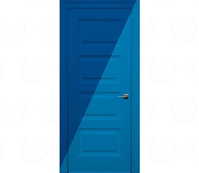 Дверь межкомнатная глухая Савона ДГ4 голубая