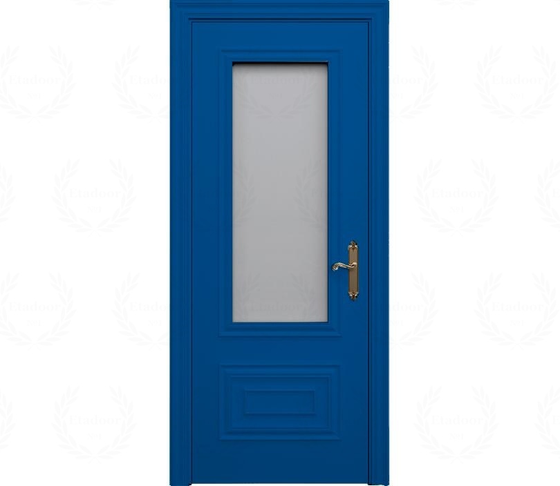 Дверь межкомнатная со стеклом Каталина ДО2-2 синяя