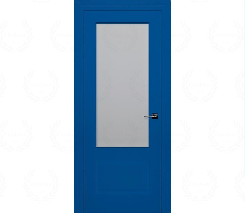 Дверь межкомнатная со стеклом Римини ДО2-2 синяя