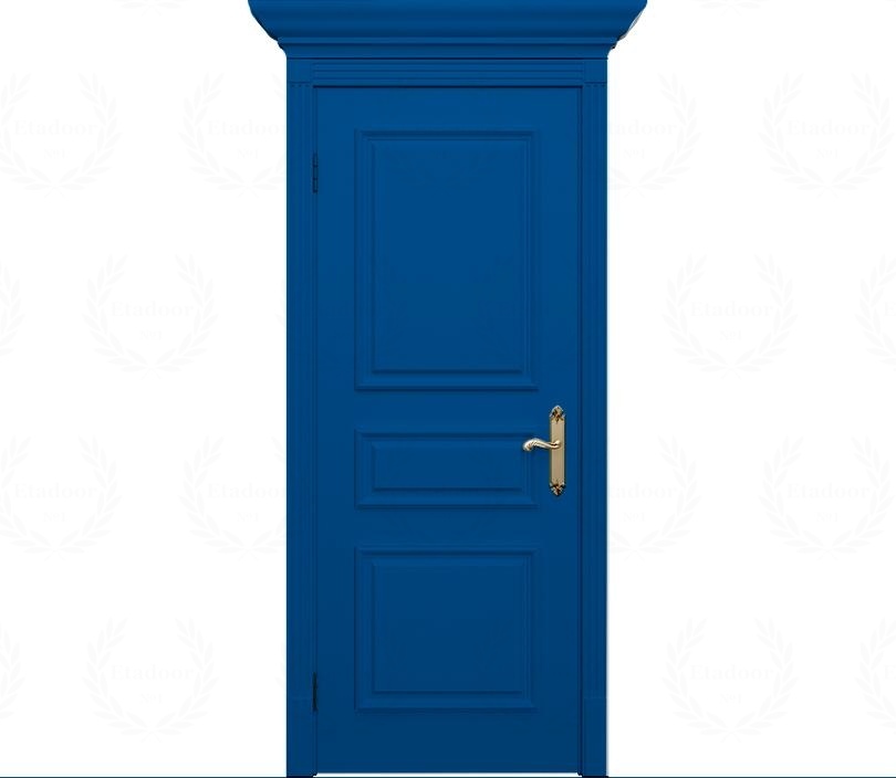 Дверь межкомнатная глухая Венеция ДГ3 синяя