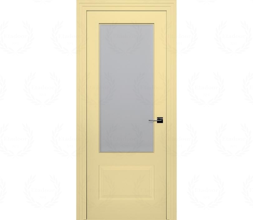 Дверь межкомнатная со стеклом Римини ДО2-2 ванильная