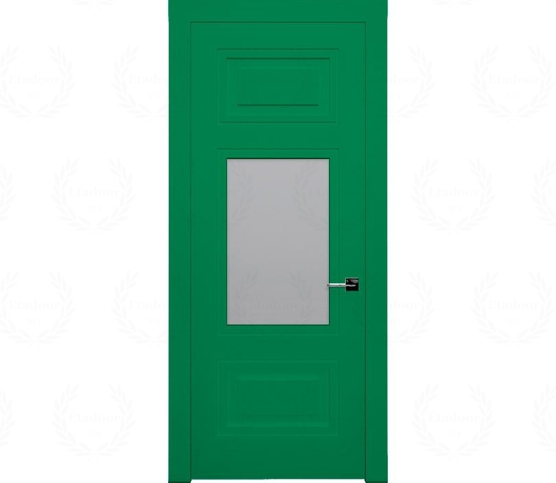 Дверь межкомнатная со стеклом Гранада лайт ДО5 зеленая