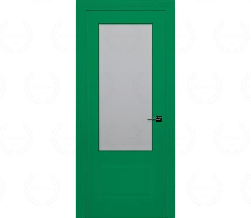 Дверь межкомнатная со стеклом Римини ДО2-2 зеленая