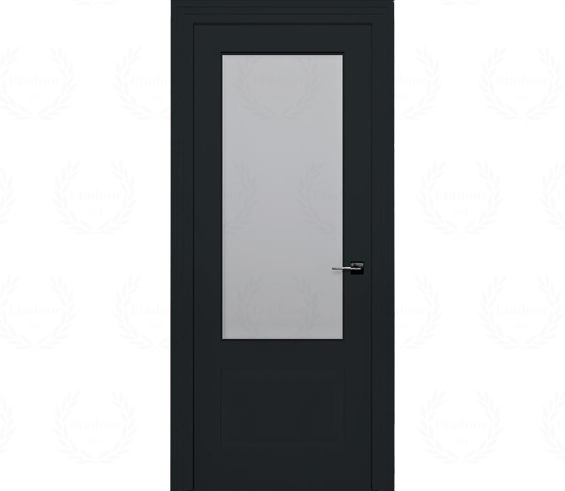 Дверь межкомнатная со стеклом Римини ДО2-2 черная