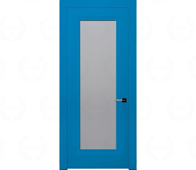 Дверь межкомнатная со стеклом Гранада ДО1 голубая