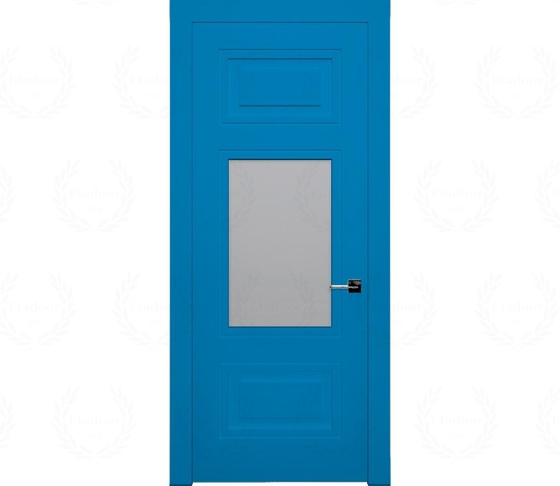 Дверь межкомнатная со стеклом Гранада лайт ДО5 голубая