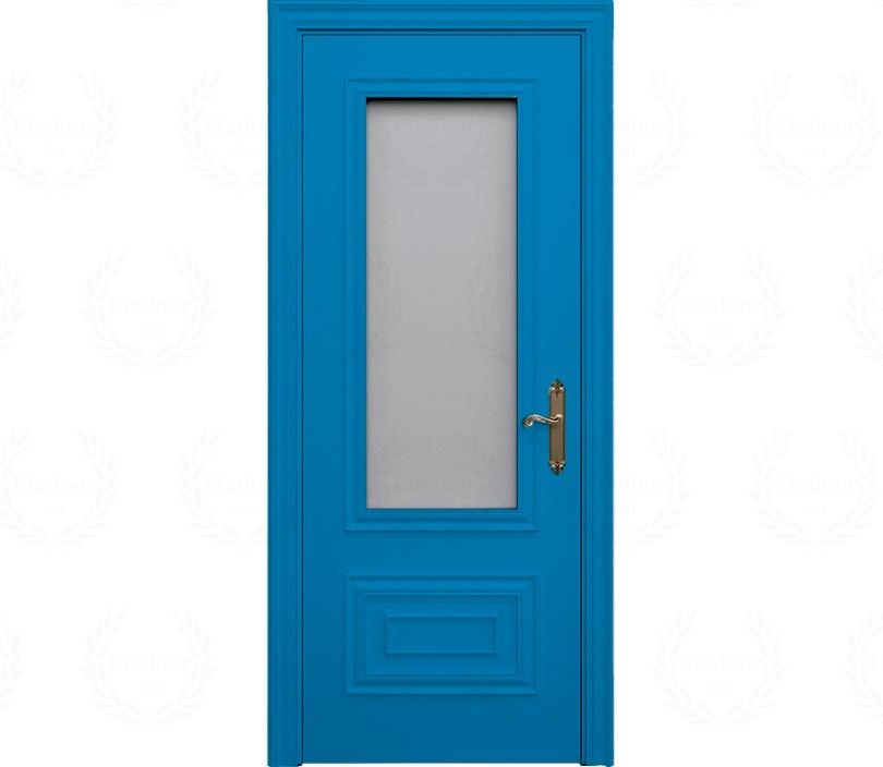 Дверь межкомнатная со стеклом Каталина ДО2-2 голубая