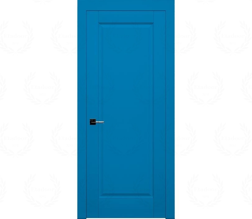 Дверь межкомнатная глухая Лондон ДГ1 голубая