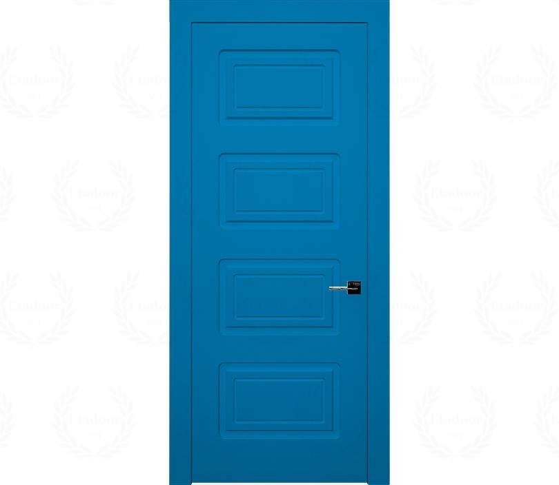 Дверь межкомнатная глухая Милан ДГ4 голубая