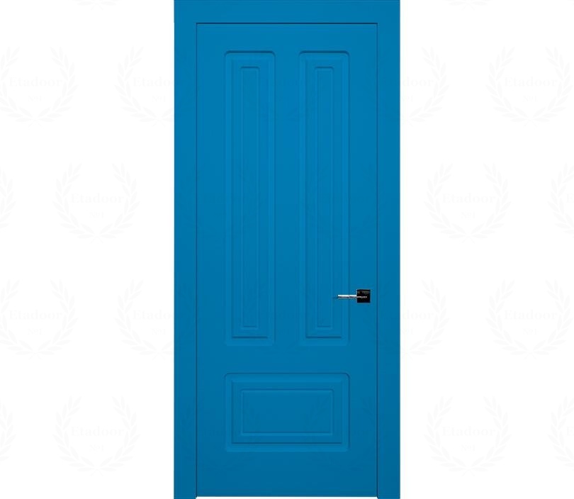 Дверь межкомнатная глухая Милан ДГ10 голубая
