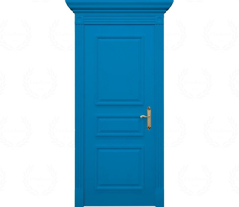 Дверь межкомнатная глухая Монца ДГ3 голубая