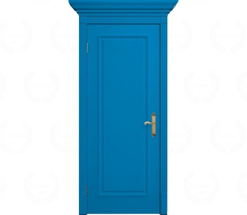 Дверь межкомнатная глухая Венеция ДГ1 голубая