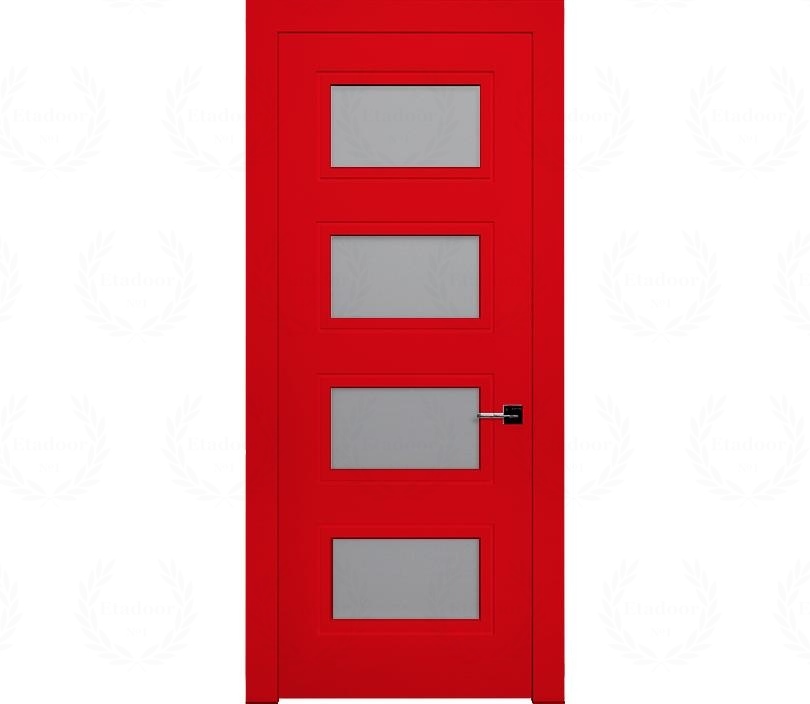 Дверь межкомнатная со стеклом Гранада ДО4 красная