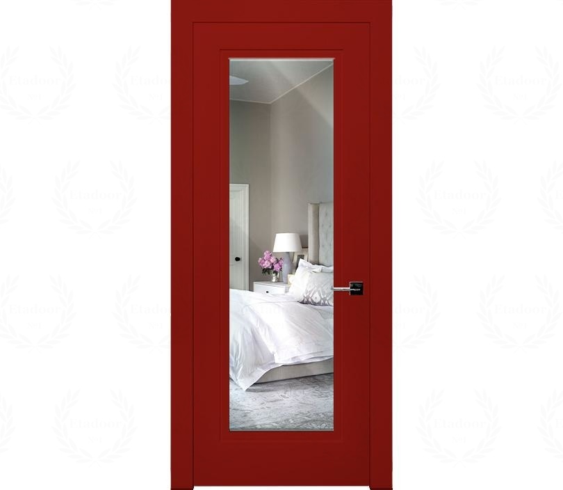 Дверь межкомнатная Гранада ДО1 с зеркалом вишневая