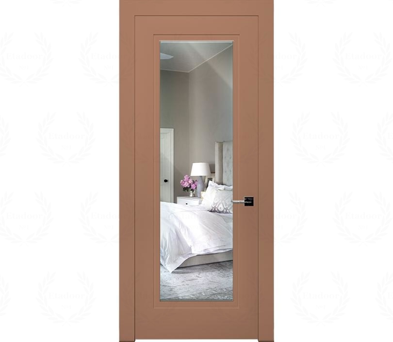 Дверь межкомнатная Гранада ДО1 с зеркалом капучино