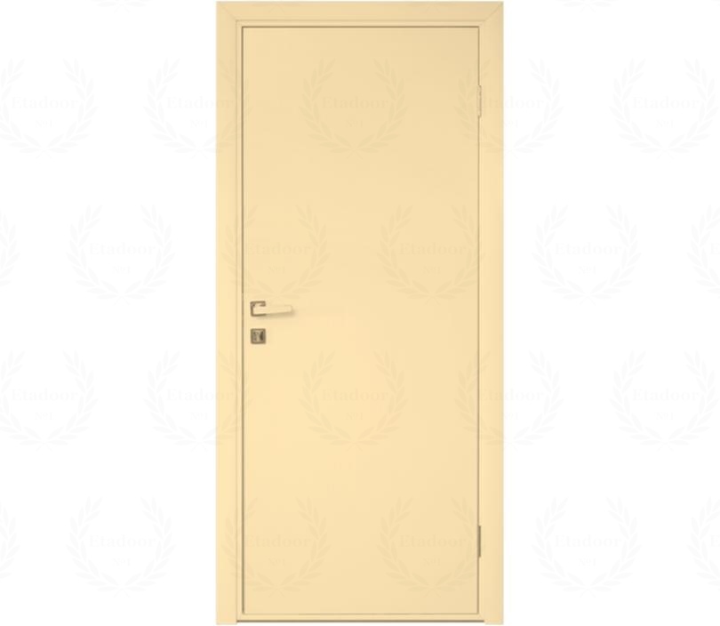 Влагостойкая дверь ПВХ EtaDoor глухая ванильная одностворчатая с ПВХ кромкой