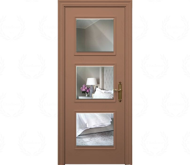 Дверь межкомнатная с зеркалом Каталина ДО6 капучино