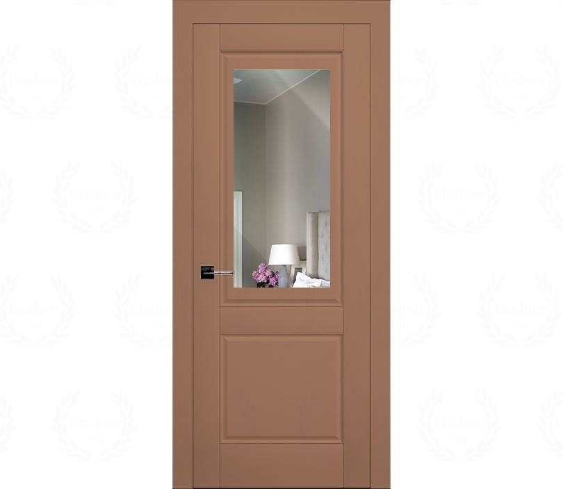 Дверь межкомнатная с зеркалом Лондон ДГ2 капучино