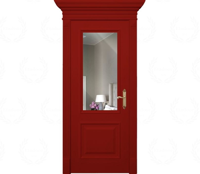 Дверь межкомнатная с зеркалом Палермо ДО2 вишня