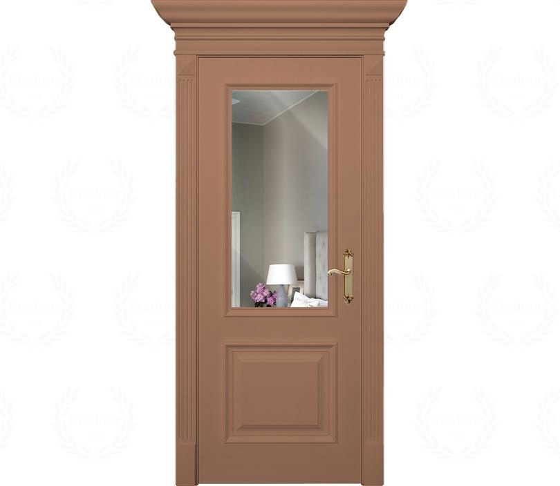Дверь межкомнатная с зеркалом Палермо ДО2 капучино