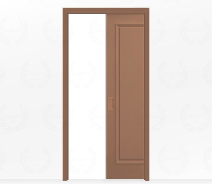Дверь пенал раздвижная встроенная в стену одностворчатая Венеция ДГ1 капучино