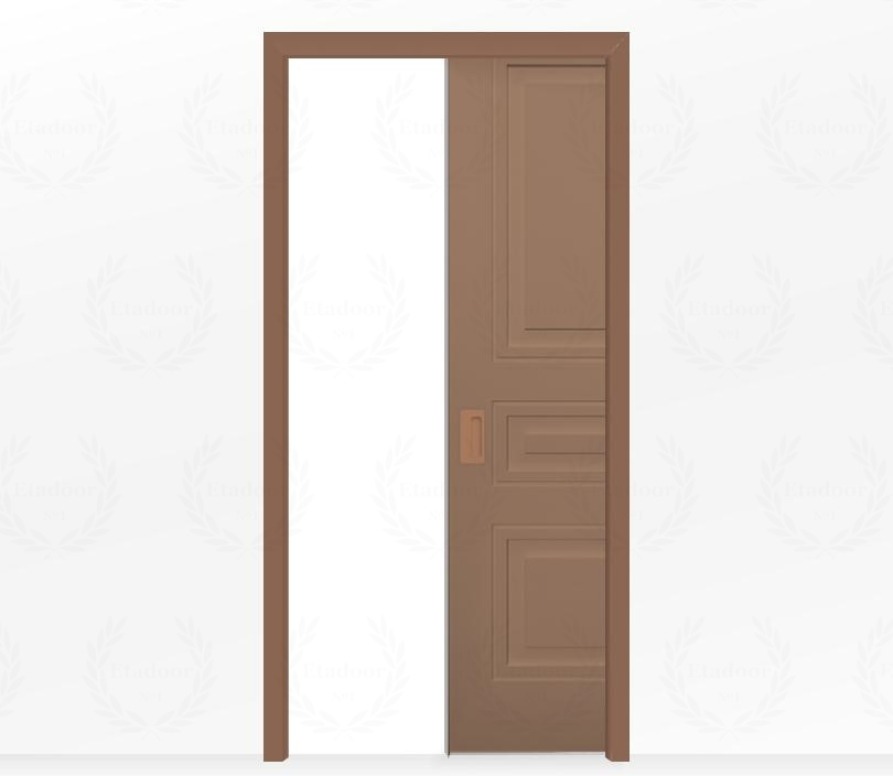 Дверь пенал раздвижная встроенная в стену одностворчатая Гранада ДГ3 капучино
