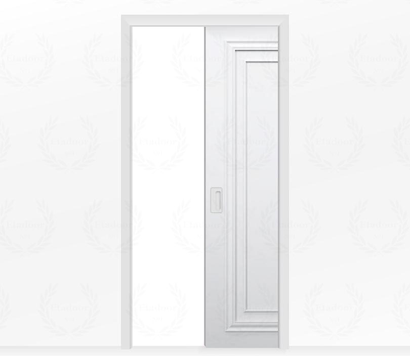 Дверь пенал раздвижная встроенная в стену одностворчатая Каталина ДГ1 белая