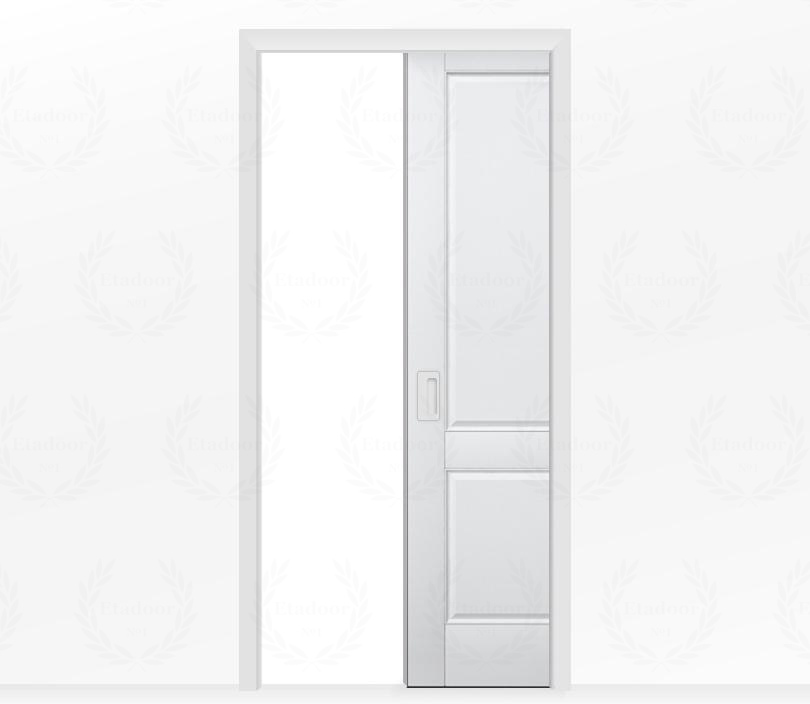 Дверь пенал раздвижная встроенная в стену одностворчатая Лондон ДГ2 белая