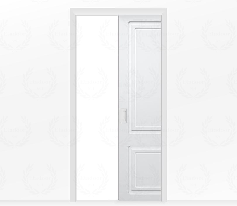 Дверь пенал раздвижная встроенная в стену одностворчатая Милан ДГ2 белая