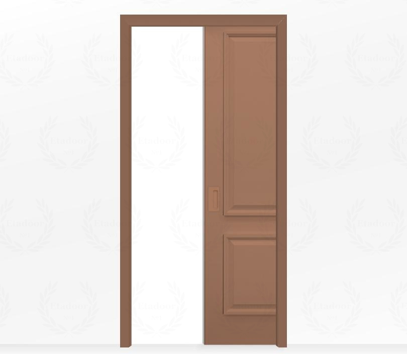 Дверь пенал раздвижная встроенная в стену одностворчатая Монца ДГ2 капучино