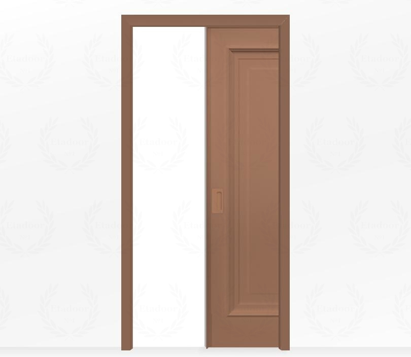 Дверь пенал раздвижная встроенная в стену одностворчатая Неаполь ДГ1 капучино