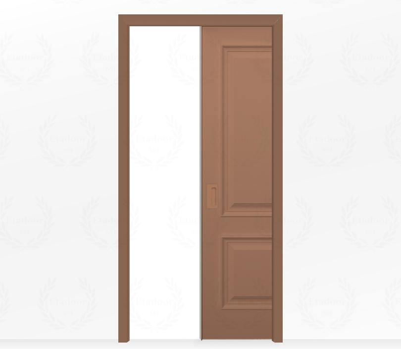 Дверь пенал раздвижная встроенная в стену одностворчатая Палермо ДГ2 капучино