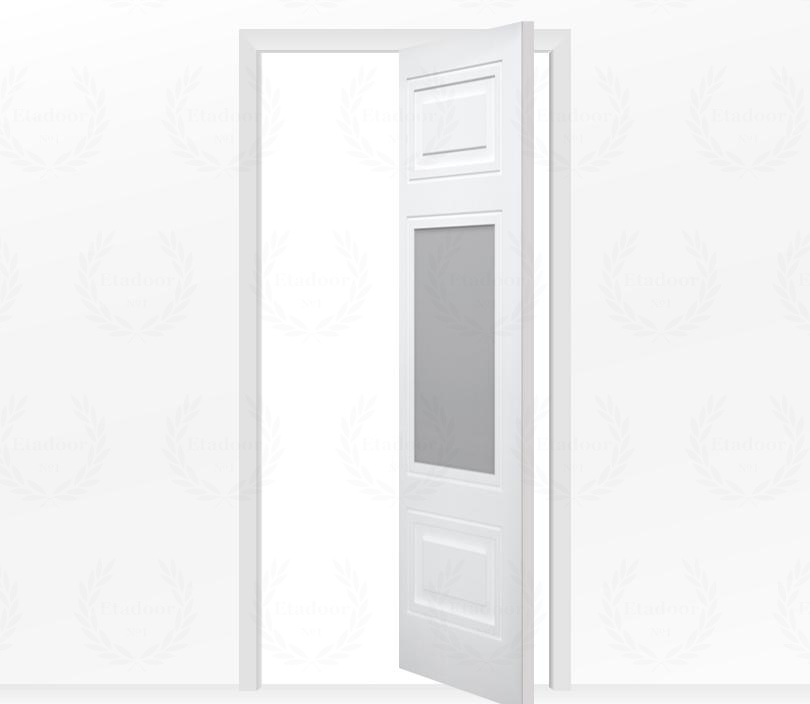 Дверь межкомнатная белая со стеклом Гранада ДО5 роторная поворотная