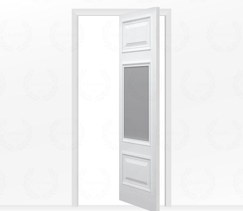 Дверь межкомнатная белая со стеклом Палермо ДО5 роторная поворотная