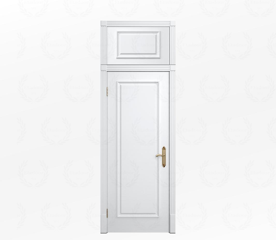 Дверь межкомнатная глухая белая Венеция ДГ1 с фрамугой