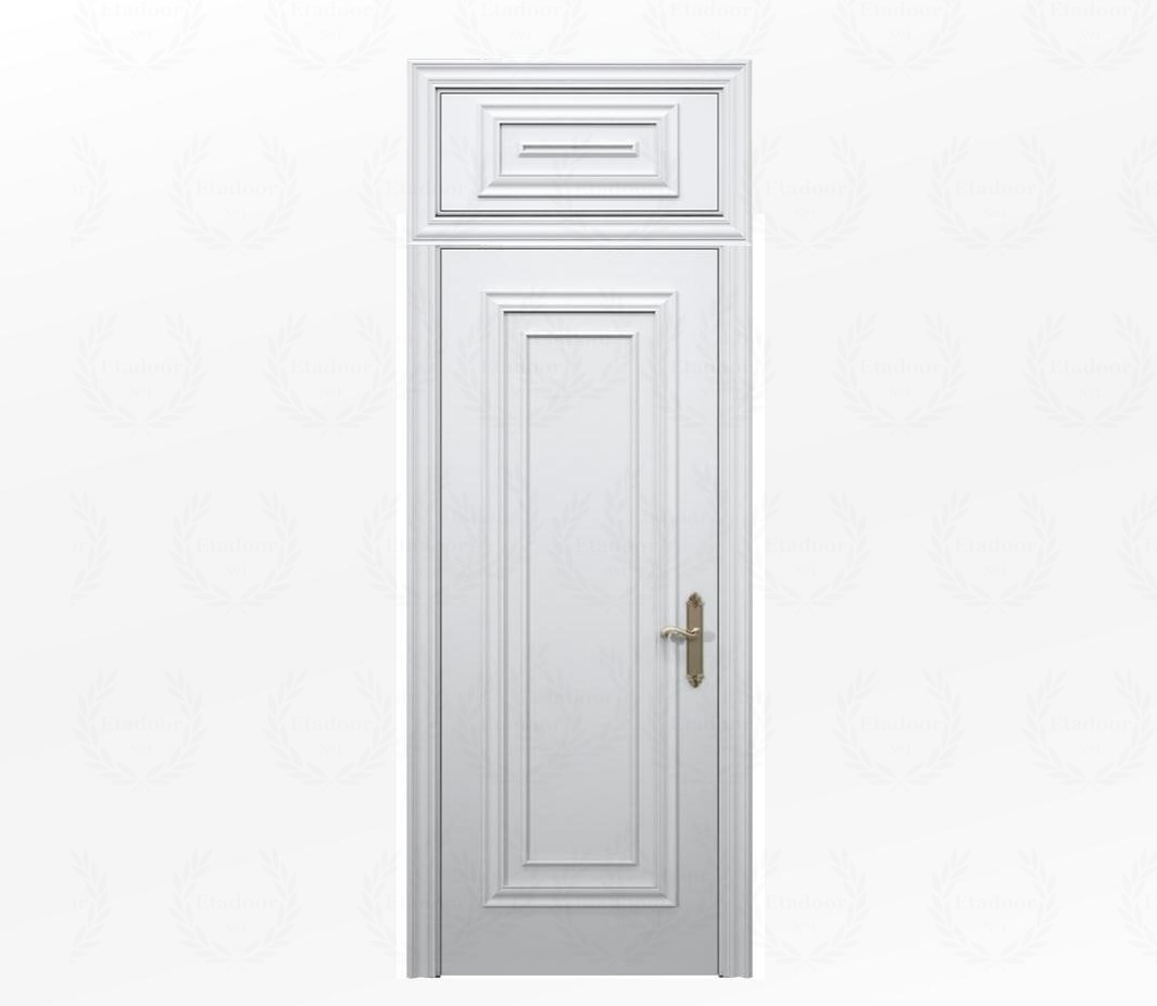 Дверь межкомнатная глухая белая Каталина ДГ1 с фрамугой