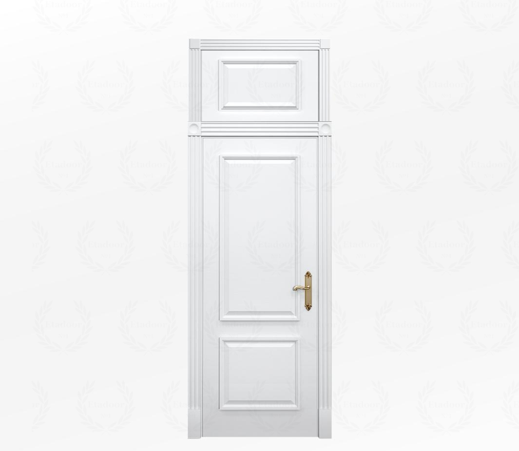 Дверь межкомнатная глухая белая Монца ДГ2 с фрамугой