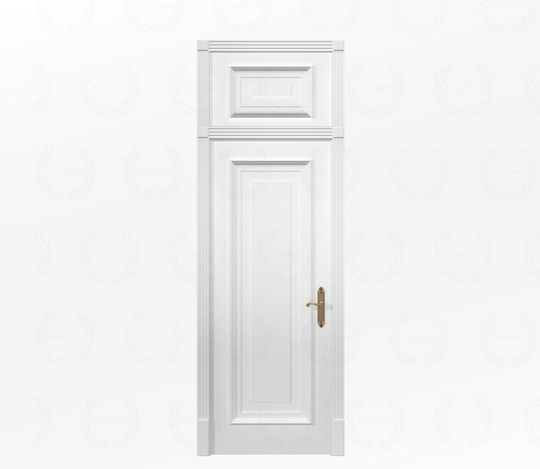 Дверь межкомнатная глухая белая Неаполь ДГ1 с фрамугой