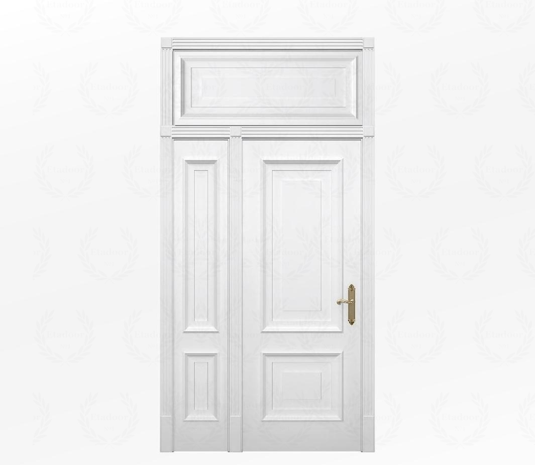 Дверь межкомнатная глухая белая Неаполь ДГ2 с фрамугой