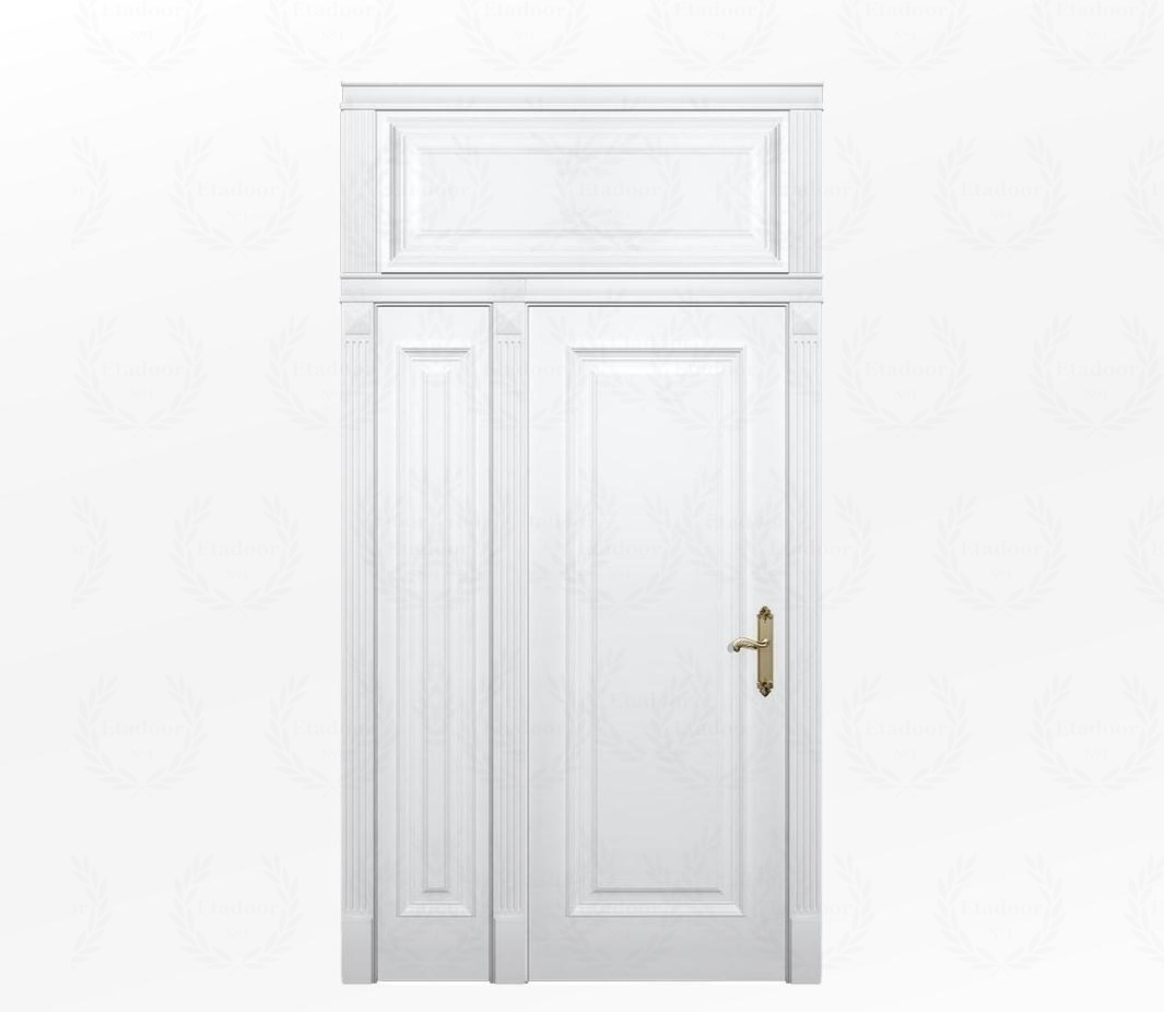 Дверь межкомнатная глухая белая Палермо ДГ1 с фрамугой