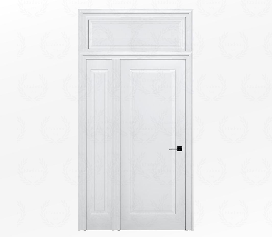 Дверь межкомнатная глухая белая Римини ДГ1 с фрамугой