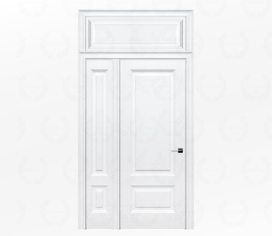 Дверь межкомнатная глухая белая Савона ДГ2 с фрамугой