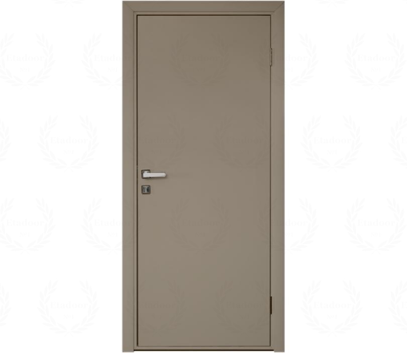 Влагостойкая дверь ПВХ EtaDoor глухая цвет мокко одностворчатая с ПВХ кромкой